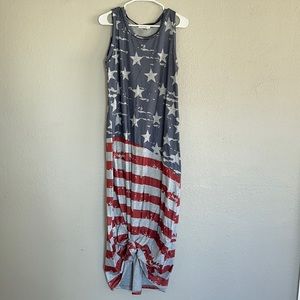 American flag maxi dress